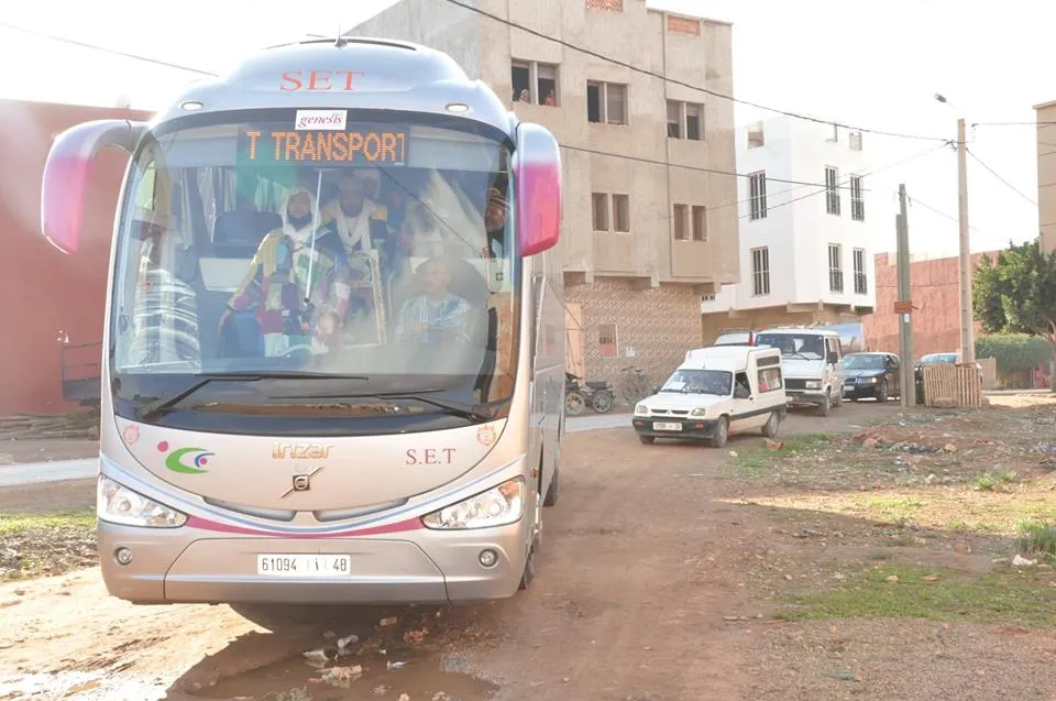 Arrivée du car en provenance de Oujda