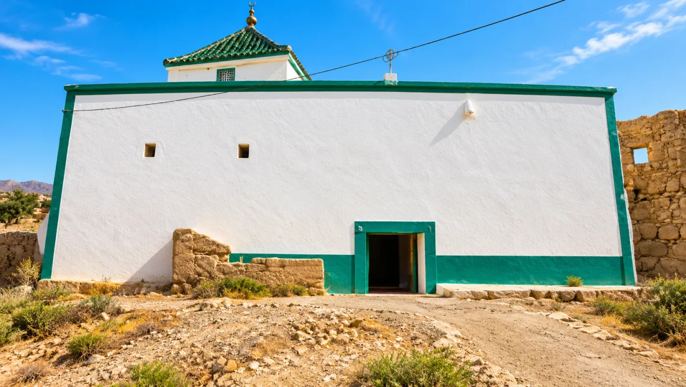 Mausolée de Sidi Mimoun Abu Wakil dit « Boukil », situé dans le village de Zaouiat Sidi Boukil, près de la ville d’Errachidia, dans la région du Tafilalet.